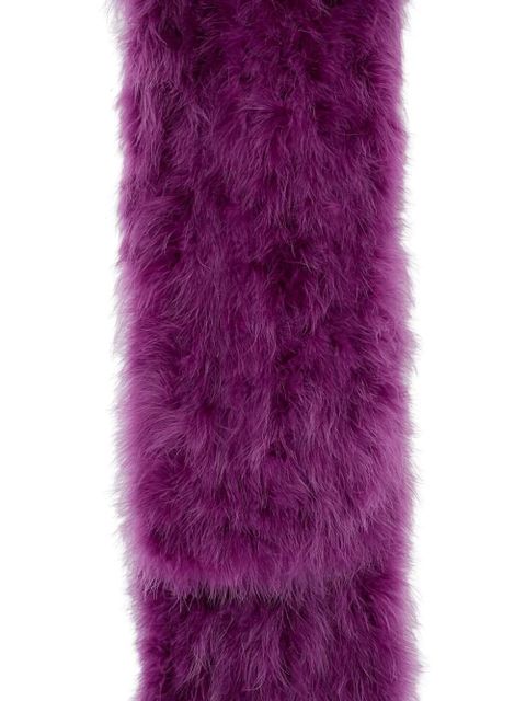 Yves Salomon feather-detailing scarf - Purple - zdjęcie produktu nr 2