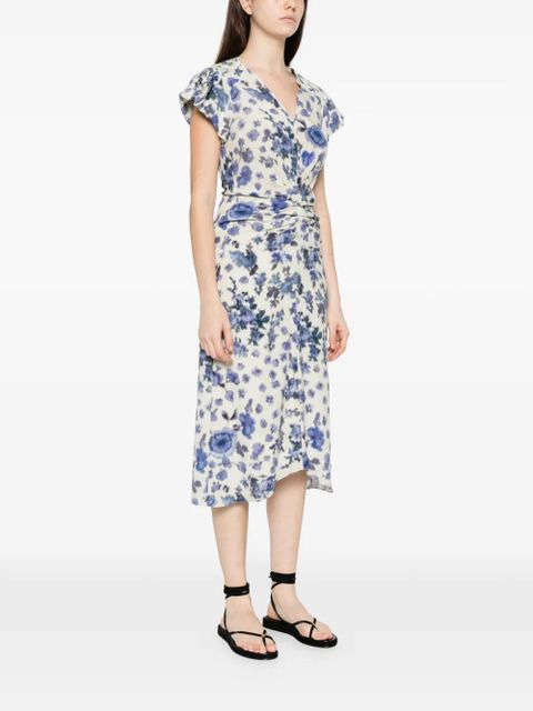 ISABEL MARANT Terenae printed midi dress - White - zdjęcie produktu nr 2