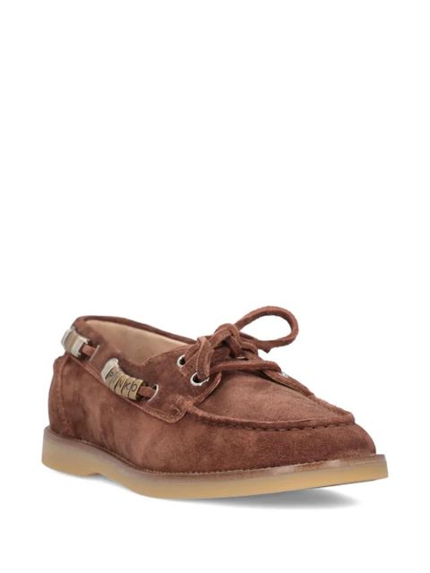 PINKO suede lace-up loafers - Brown - zdjęcie produktu nr 2
