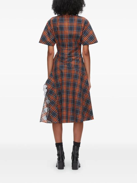 3.1 Phillip Lim plaid-pattern asymmetrical dress - Red
