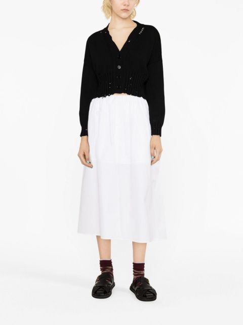 Marni distressed cropped cardigan - Black - zdjęcie produktu nr 2