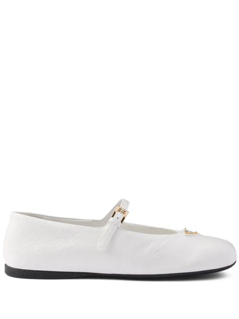 Prada leather ballerina shoes - White - zdjęcie produktu nr 1