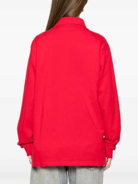 Prada long-sleeve piqué polo shirt - Red
