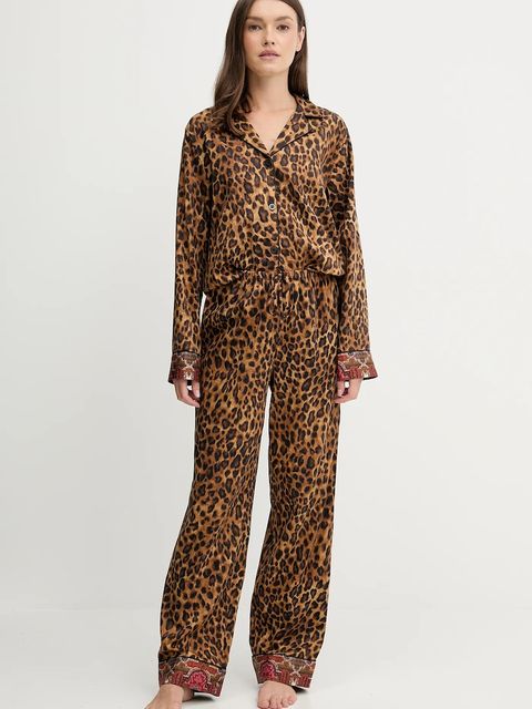 Lauren Ralph Lauren piżama damska kolor brązowy ILN92460