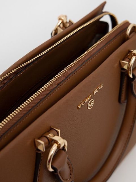 MICHAEL Michael Kors torebka skórzana 30S2G6AS2L kolor brązowy
