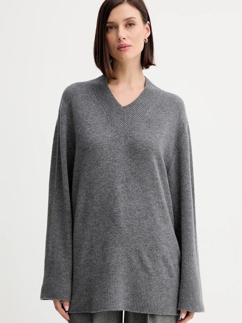 Twinset sweter wełniany damski kolor szary lekki 252TF3043 - zdjęcie produktu nr 1