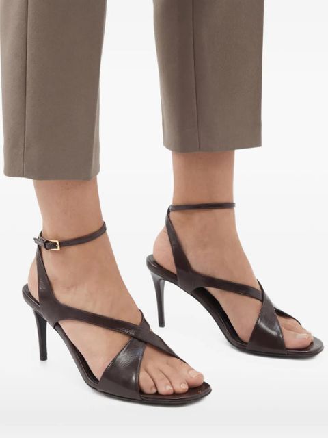 KHAITE Liria ankle strap sandals - Brown