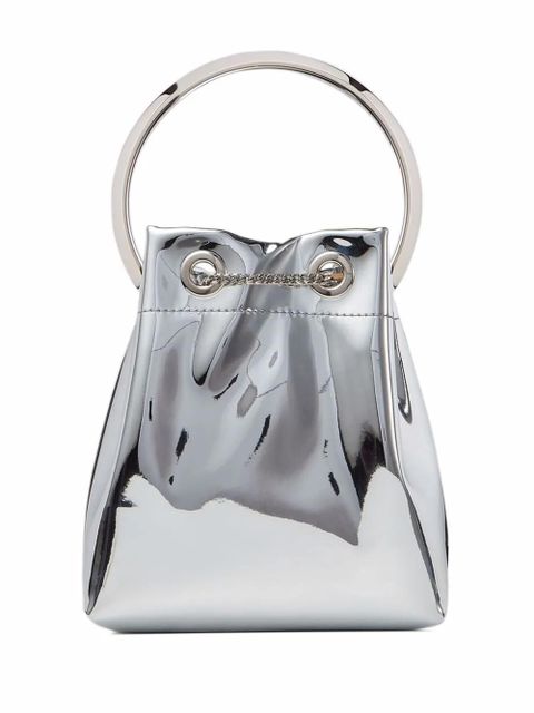 Jimmy Choo Bon Bon metallic-effect bucket bag - Silver - zdjęcie produktu nr 2