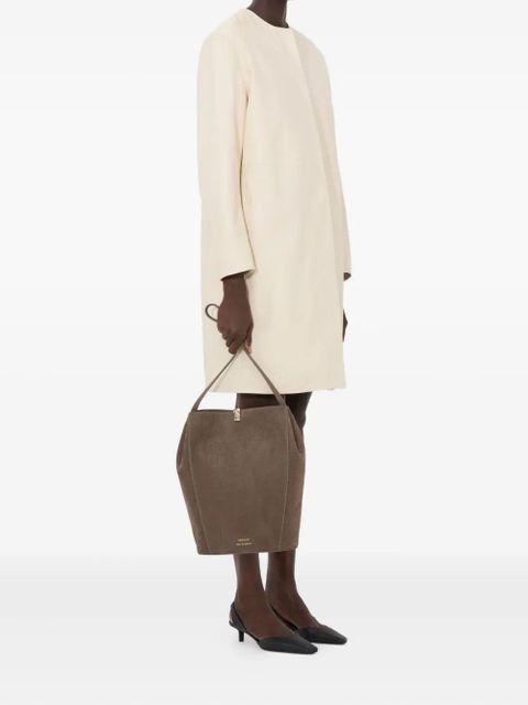 LouLou de Saison single-breasted collarless coat - Neutrals