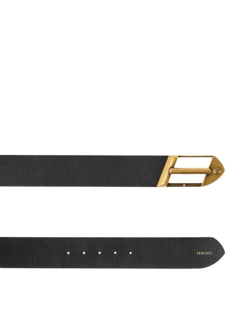 Versace leather belt 5 cm - Black - zdjęcie produktu nr 2