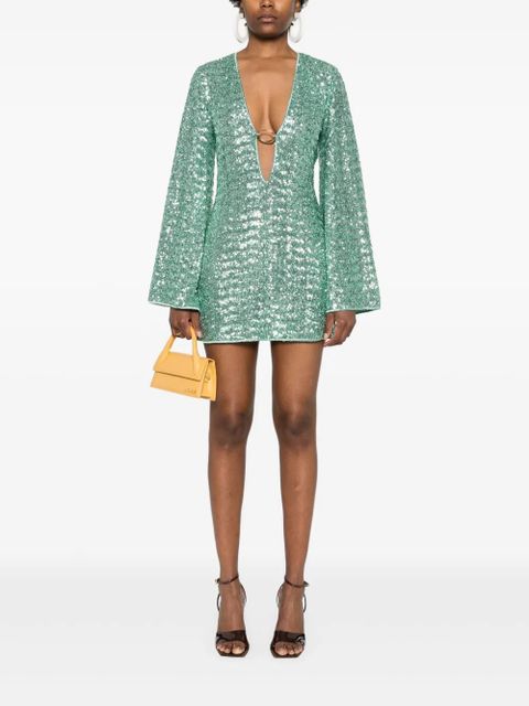 Oséree sequinned mini dress - Green