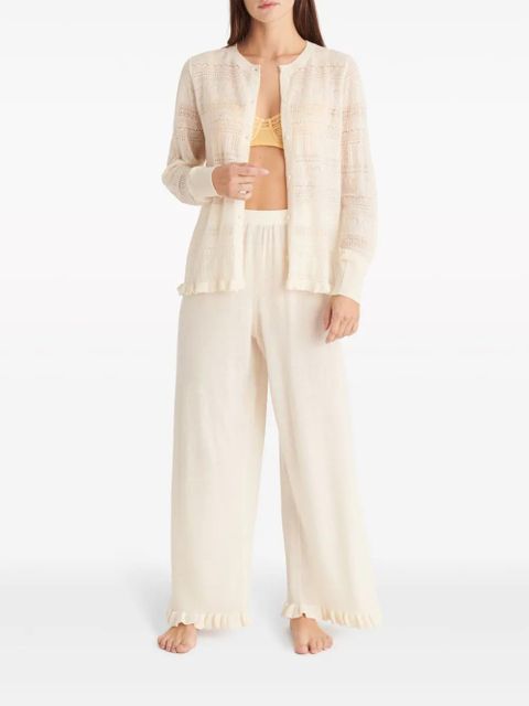 ERES Josette pointelle-knit cashmere cardigan - White