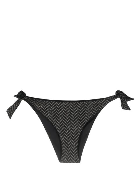 TWINSET herringbone-pattern bikini bottoms - Black - zdjęcie produktu nr 1