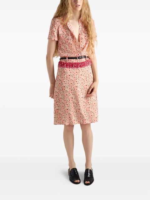 Prada flower patch-pocket shirt - Pink - zdjęcie produktu nr 2