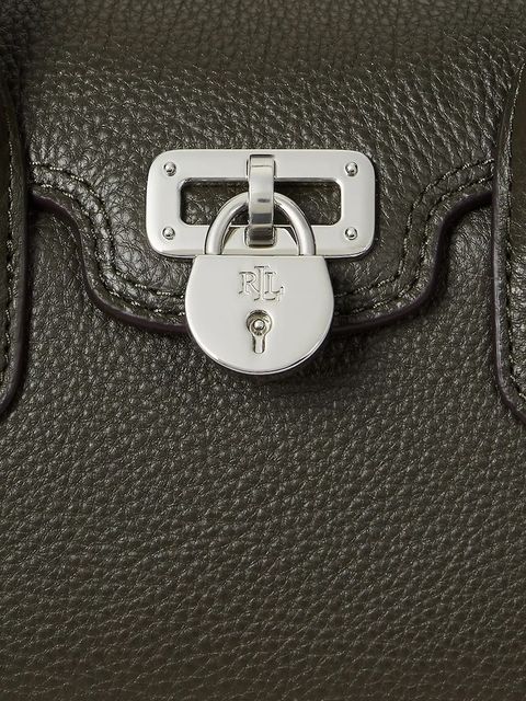 Lauren Ralph Lauren torebka skórzana kolor zielony 431969349