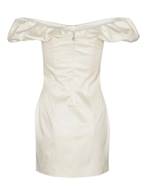 ROTATE BIRGER CHRISTENSEN off-shoulder ruched minidress - White