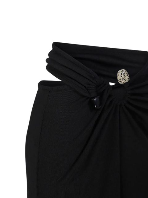 Christopher Esber knot-detail ribbed-knit maxi skirt - Black - zdjęcie produktu nr 2