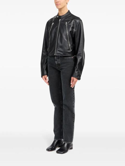 MM6 Maison Margiela leather jacket - Black