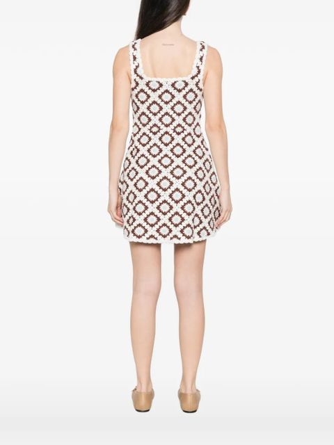 Maje pattern mini dress - Brown