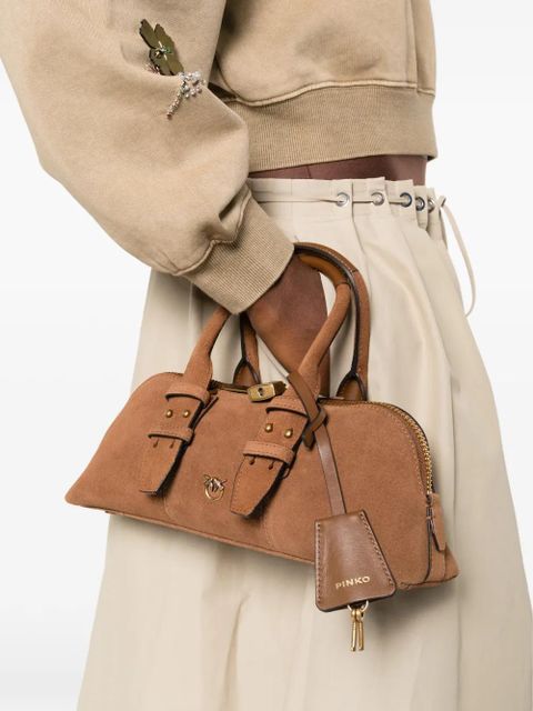 PINKO padlock top-handles tote bag - Brown
