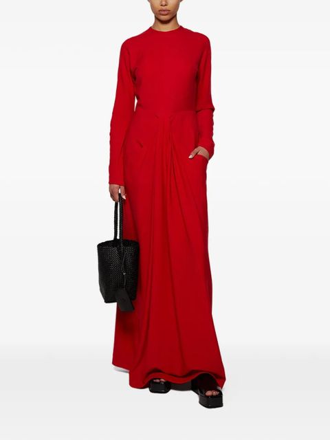 The Row Anselm long-sleeve maxi dress - Red
