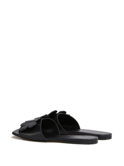 Marni floral-appliqué slide sandals - Black - zdjęcie produktu nr 2
