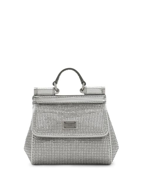 Dolce & Gabbana KIM DOLCE&GABBANA mini Sicily satin top-handle bag - Silver - zdjęcie produktu nr 1