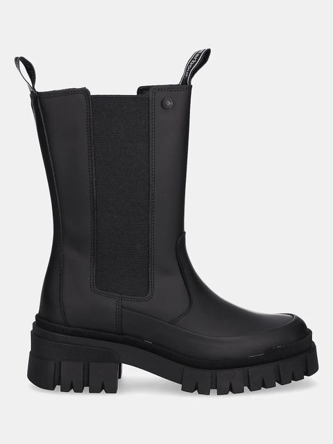 Barbour sztyblety skórzane Sidneigh damskie kolor czarny na platformie LFO0785BK31 - zdjęcie produktu nr 2