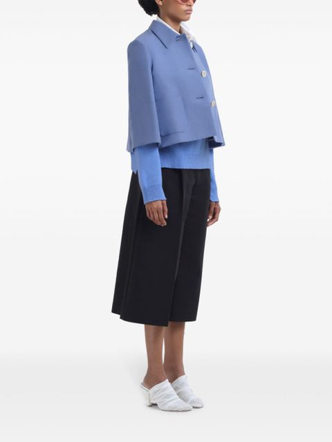 Marni cotton cropped jacket - Blue
