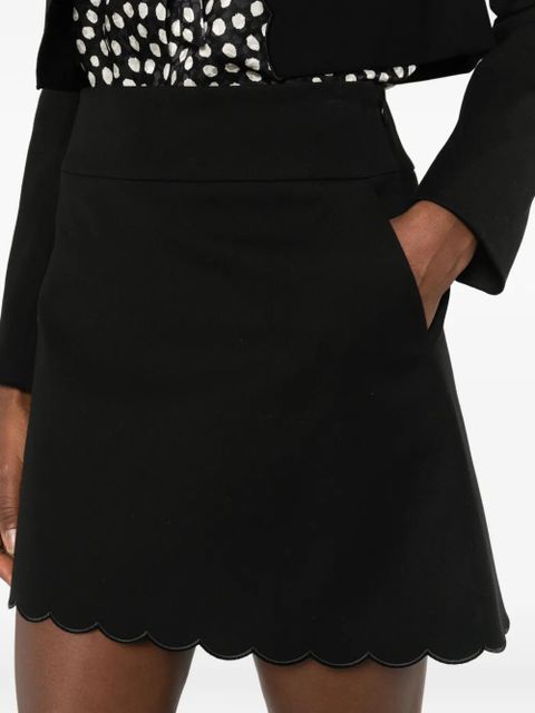 Chloé scallop-hem mini skirt - Black