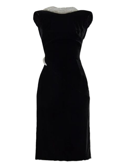 Versace crystal-embellished velvet dress - Black - zdjęcie produktu nr 1