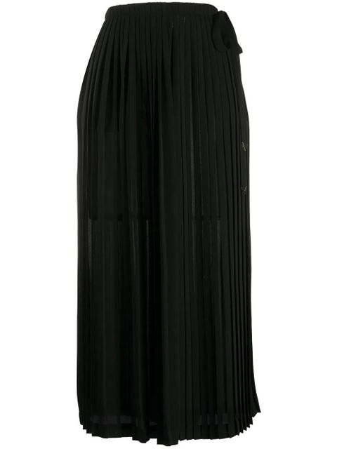 Valentino Garavani pleated midi skirt - Black - zdjęcie produktu nr 1