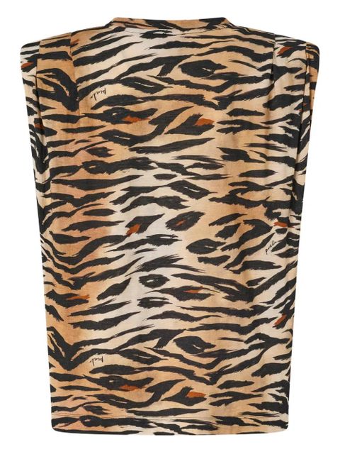 PINKO tiger-print sleeveless vest - Brown - zdjęcie produktu nr 2