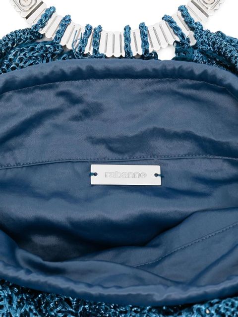 Rabanne beaded circular-handle tote bag - Blue - zdjęcie produktu nr 2