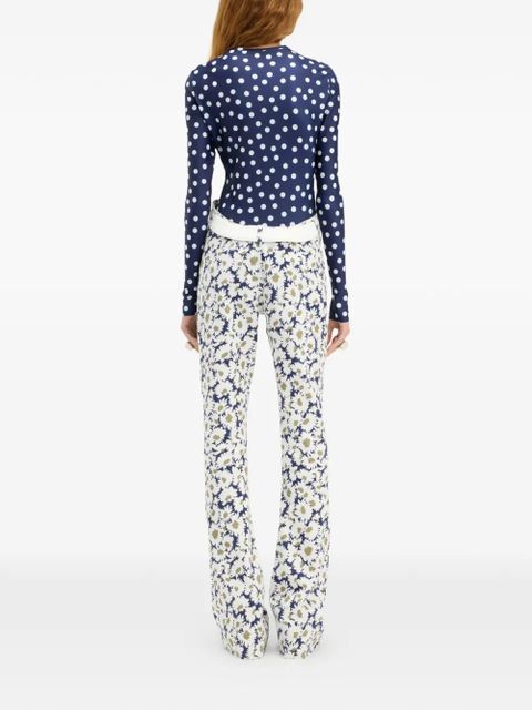 Jean Paul Gaultier polka dot long sleeves top - Blue