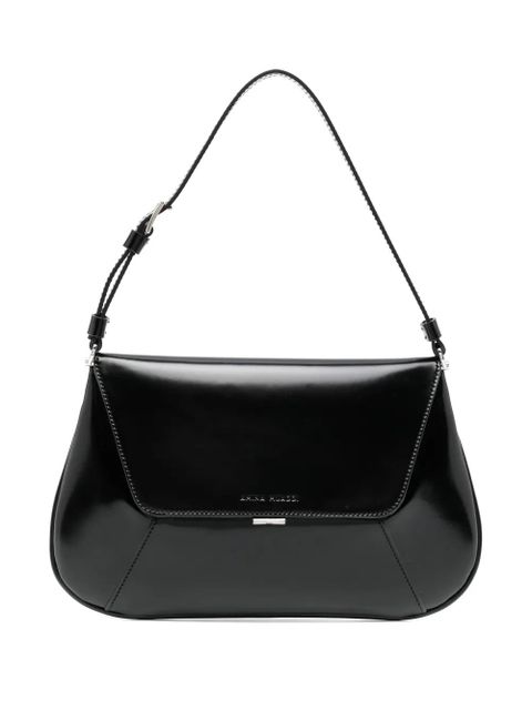 Amina Muaddi Ami leather shoulder bag - Black - zdjęcie produktu nr 1