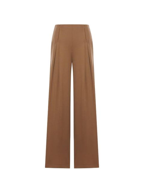 Max Mara pleated wool palazzo pants - Brown - zdjęcie produktu nr 2