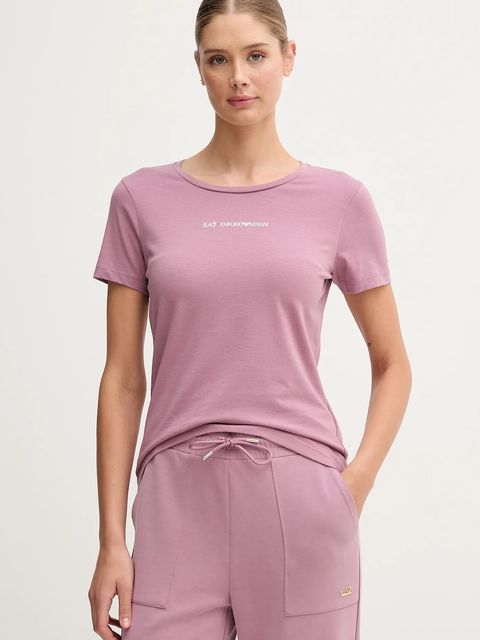 EA7 Emporio Armani t-shirt damski kolor różowy AF12115.7W000798 - zdjęcie produktu nr 1