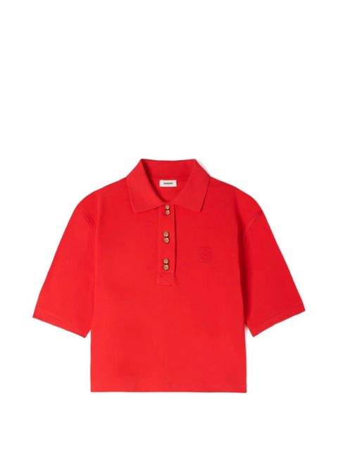SANDRO buttoned polo shirt - Red - zdjęcie produktu nr 1