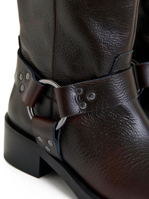 Essentiel Antwerp Idakar buckle leather boots - Black