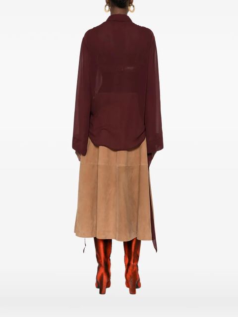 The Frankie Shop tie-cuff shirt - Red