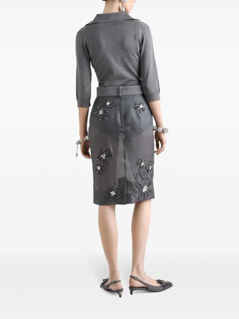 Dolce & Gabbana logo embroidered polo shirt - Grey