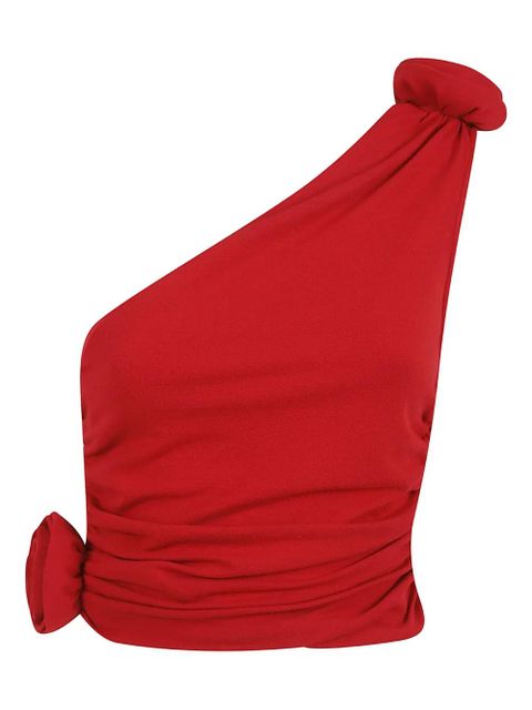Magda Butrym knot-detail one-shoulder blouse - Red - zdjęcie produktu nr 1