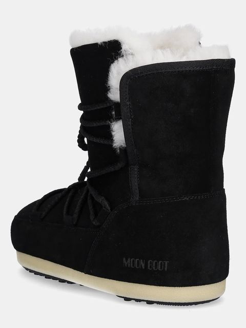 Moon Boot śniegowce zamszowe MB EVX BOOT SUEDE / SHEARLING kolor czarny 80D1470050 N001 - zdjęcie produktu nr 2