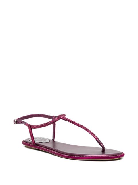 René Caovilla DIANA BURGUNDY SANDAL WITH CRYSTALS 10 - Red - zdjęcie produktu nr 2