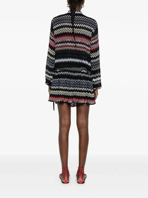 Missoni chevron-pattern mini dress - Black
