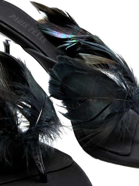 Paris Texas Lidia feather sandals - Black