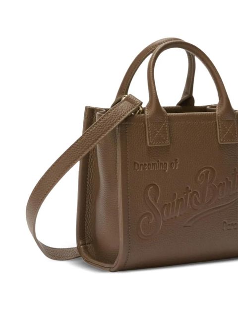 MC2 Saint Barth mini embossed-logo tote bag - Brown