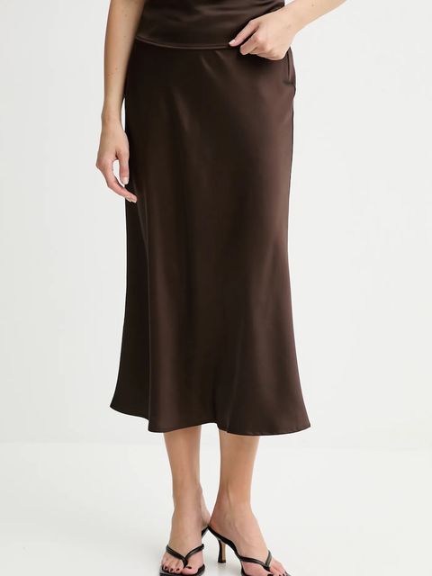 Answear.LAB top i spódnica damski kolor brązowy