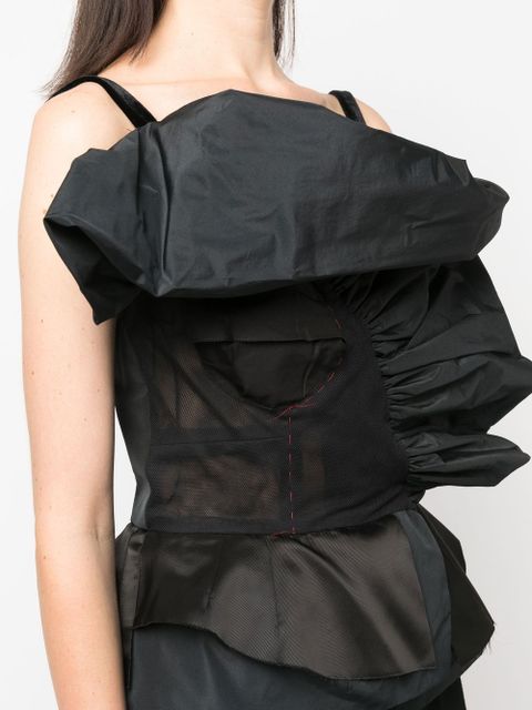 Maison Margiela sleeveless ruffled top - Black - zdjęcie produktu nr 2